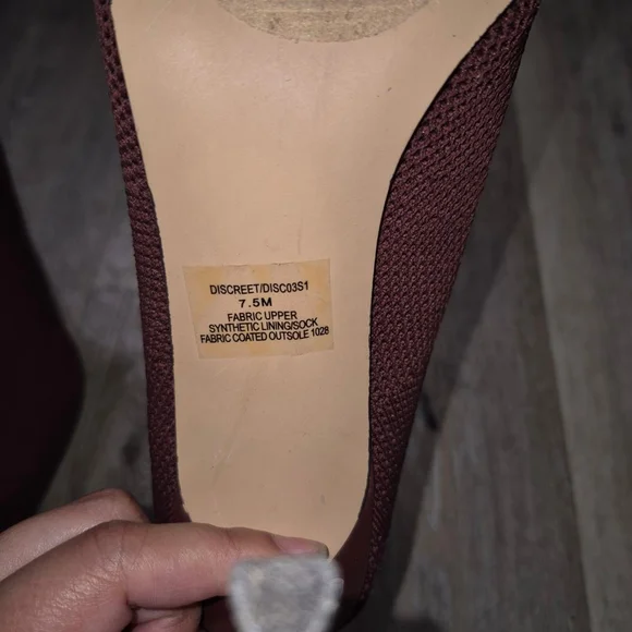 Steve Madden Burgundy Knit Sock Booties Size 7.5 - Picture 9 of 9